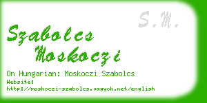 szabolcs moskoczi business card